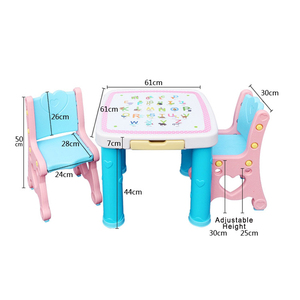 Enfants d'âge préscolaire Table chaise stockage enfants salle à manger <span class=keywords><strong>bureau</strong></span> d'étude et ensemble de chaises - Product Image 3