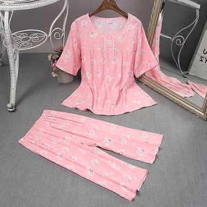 Ananas Loungewear femmes pyjama ensemble 2 pièces maison vêtements sommeil ensemble demi-pantalon ensemble filles rayonne pyjamas vêtements de nuit pour femmes - Product Image 2