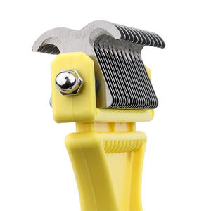 Ev hayvanı tırnak törpüsü çift taraflı diş güvenli astar Dematting Rake fırça tarak köpekler paspaslar Tangles kaldırma - Product Image 2