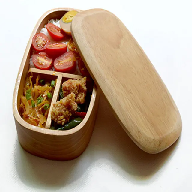 Wooden Box High Quality insulation Economic Wood Bento Lunch Box With Leakproof Lid Portable For Office Worker Use