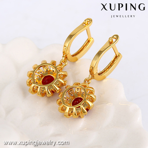 64102 xuping vente chaude femmes de mariage de mariée noble ensemble de bijoux aimant 24 k plaqué or trois pièces ensemble - Product Image 6