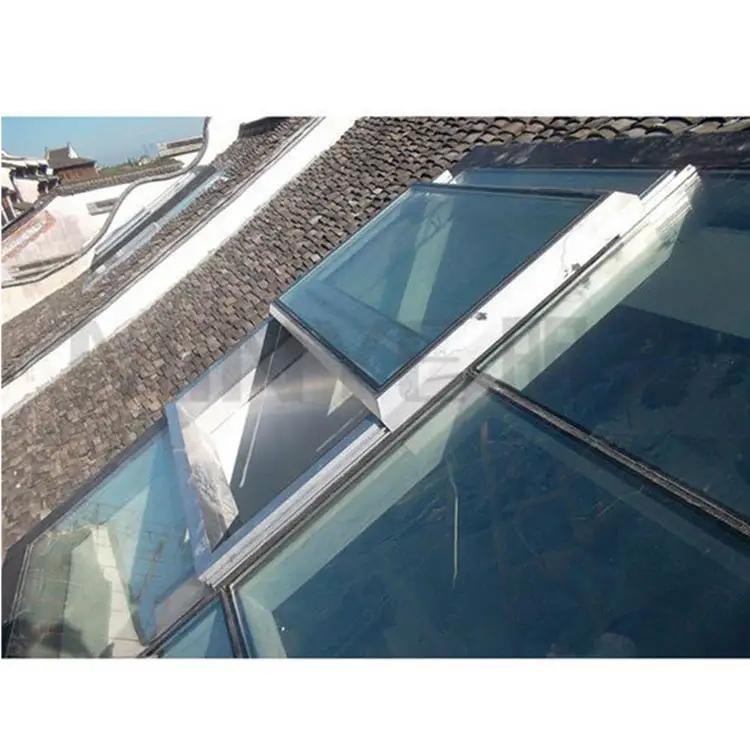 النمط الأمريكي الألومنيوم skylight سقف قوي كوة نافذة محرك كهربائي نافذة