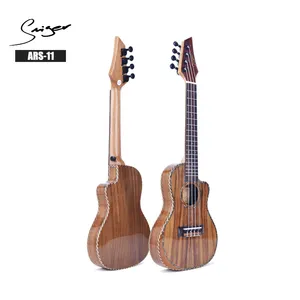 Custom brand hoogwaardige dunne body reizen concert solid koa ukuele ARS-11