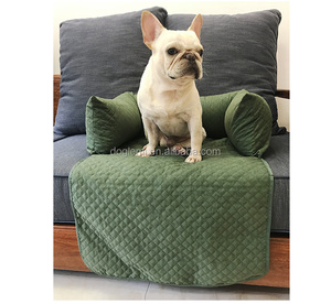 Sofá cama moderno de lujo para perros, camas acolchadas y cálidas para mascotas, sofá cuadrado de PANA con forma sólida, estilo clásico, embalaje de cartón al por mayor