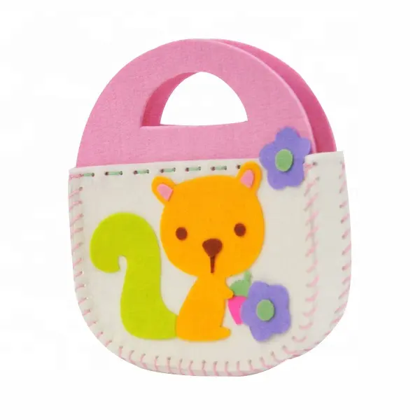 Children's bag Mini Bag Cute Cartoon Handbag Educational Kid Handmade Craft DIY Toys Felt Kid Tote Bag