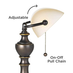 M-1097 Traditional Antique Bronze Piano <strong>Banker</strong> Table <strong>Lamp</strong> for Office Table - Product Image 5