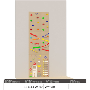 Structure de jeu murale d'escalade intérieure pour enfants avec filet d'escalade extensible - Product Image 2