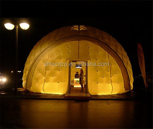 Tente dôme gonflable de haute qualité Exportation vers l'Europe Tente de camping gonflable semi-circulaire Tente à bulles gonflable avec 2 tunnels - Product Image 5