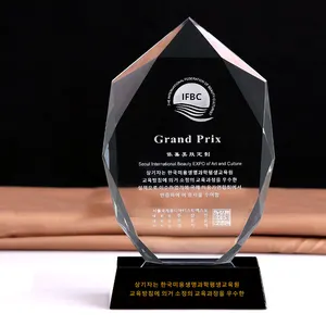 Ice Peak Manufacture Crystal Award Trophy zum Gravieren von Souvenir geschenken