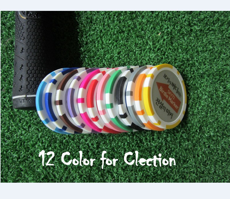 Новый дизайн, покерный маркер для мячей для гольфа с индивидуальным логотипом