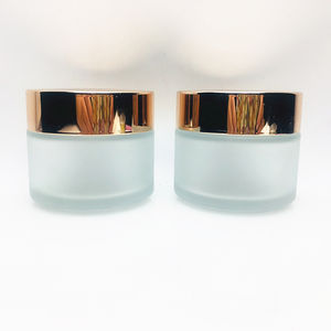 Conteneurs de cosmétiques de maquillage dépoli, pot vide avec capuchon <span class=keywords><strong>rose</strong></span> doré, 100g 100ml, 10 pièces - Product Image 1