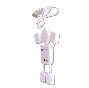 Generic Portable Cute USB 2.0 Human Robot Man Shape 4 Port High-speed Mini Hub