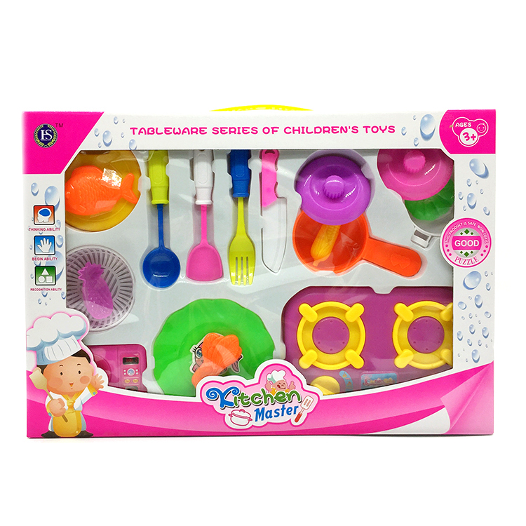 Высокое качество пластиковых модная детская кухня игровой набор игрушек