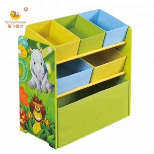 Toffy & Friends organizzatore di immagazzinaggio di giocattoli Multi Bin per bambini in legno - Product Image 1