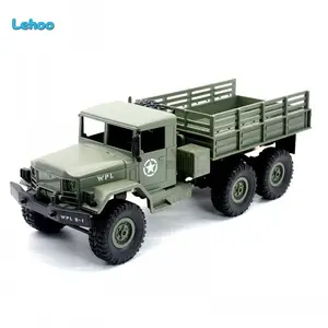 2.4G 1/16 Skala Rc Militer Truk 6X6 RTR AS M35 Tentara Crawler Mobil dengan Lampu LED untuk Dijual