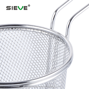 Food <strong>Table</strong> Serving Wire <strong>Basket</strong> Handheld Mini Fry <strong>Basket</strong> Silver Stainless Steel Fryer French <strong>Baskets</strong> - Product Image 5