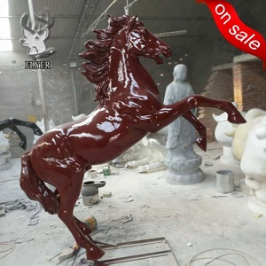 Nhựa ngoài trời bức tượng động vật cuộc sống sizebifiberglass đứng bức tượng ngựa để bán - Product Image 5