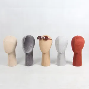 Bán Chạy Nhất 2020 Giá Rẻ Nhung Bao Phủ Pu Hình Bầu Dục Trứng Trừu Tượng Hiển Thị Mannequin Heads Cho Trang Trí Hat Hiển Thị