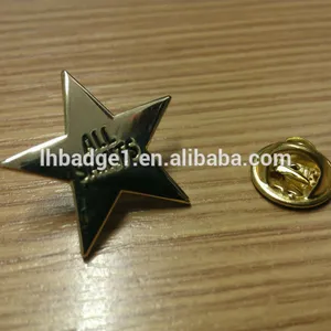 2019 Lencana Pin Bintang Logam/Pin Kerah Bintang Cantik/Lencana Bintang Perak