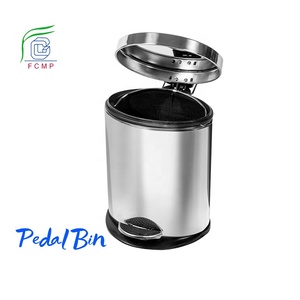 Antideslizante 12 litros nuevo diseño oval foot pedal cubo de basura, contenedor de metal para basura - Product Image 4