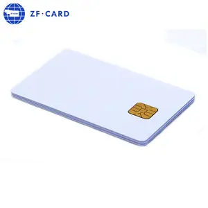 Pvc Blank White Card Contact Chip SLE4442 Smart PVC IC Blank White Card