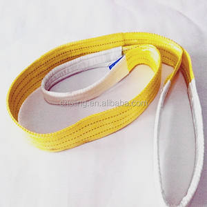 Beijing Tianma Custom Printed Soft Cincha Sling Yellow Poliéster Capacidad Cinturón de elevación para Crane Eslingas - Product Image 4