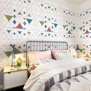 Moderna Triangolo Mosaico Modello di Soggiorno Camera Da Letto Carta Da Parati Della Decorazione Della Casa - Product Image 1
