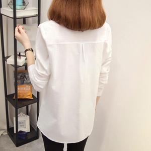 Camisa <span class=keywords><strong>de</strong></span> <span class=keywords><strong>vestir</strong></span> <span class=keywords><strong>de</strong></span> manga larga <span class=keywords><strong>de</strong></span> un bolsillo <span class=keywords><strong>de</strong></span> color blanco <span class=keywords><strong>de</strong></span> señora <span class=keywords><strong>de</strong></span> oficina <span class=keywords><strong>de</strong></span> alta calidad <span class=keywords><strong>para</strong></span> <span class=keywords><strong>mujer</strong></span> - Product Image 5