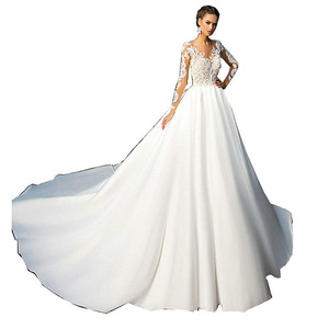 2025 vendita calda all'ingrosso Slim Fit un treno di linea Count abito <span class=keywords><strong>da</strong></span> <span class=keywords><strong>sposa</strong></span> con <span class=keywords><strong>velo</strong></span> WF016 - Product Image 4