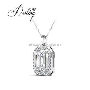 Ensembles de bijoux de mode ornés de cristaux <span class=keywords><strong>Swarovski</strong></span> bijoux Daisini 18K plaqué or pendentif boucles d'oreilles ensemble de bijoux personnalisés - Product Image 3