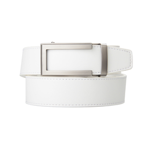 Ceinture de golf blanche tendance, nouvelle ceinture en cuir pour homme de style moderne avec boucle automatique <span class=keywords><strong>amovible</strong></span> - Product Image 4