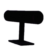Présentoir en Velours et Bois pour Bijoux de Mode, Support pour Bracelets, Joncs, Montres et Colliers, Barre en T