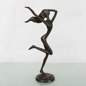 Escultura de hierro fundido para Decoración del Hogar, baño de viento, Niña