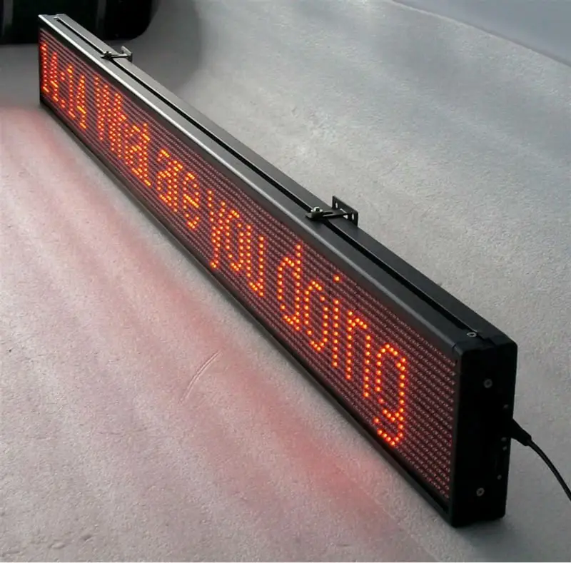 Programmierbare scrollen led moving nachricht zeichen einfarbige P 7,62 led display zeichen außen dot matrix led-anzeige