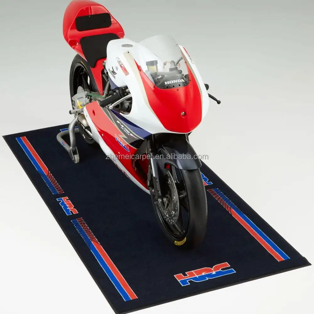 Tapis de Garage personnalisé pour moto, tapis de moto avec Logo imprimé