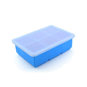 Moules à glaçons en silicone à 6 compartiments avec couvercle écologique pour boissons et liquides, pour bars et cuisines, échantillon gratuit disponible - Product Image 2