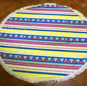 <span class=keywords><strong>Alson</strong></span> drop shipping Rond Serviette De Plage Avec Gland Vert et Blanc et Bleu Coton Cercle Serviettes De Plage - Product Image 4