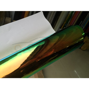 Cao Cấp Chrome Cầu Vồng Gương Chrome Vinyl Holographic Ô Tô Xe Thiết Kế Ngọc Trai Tắc Kè Hoa Vinyl Cơ Thể Vàng Bọc - Product Image 5