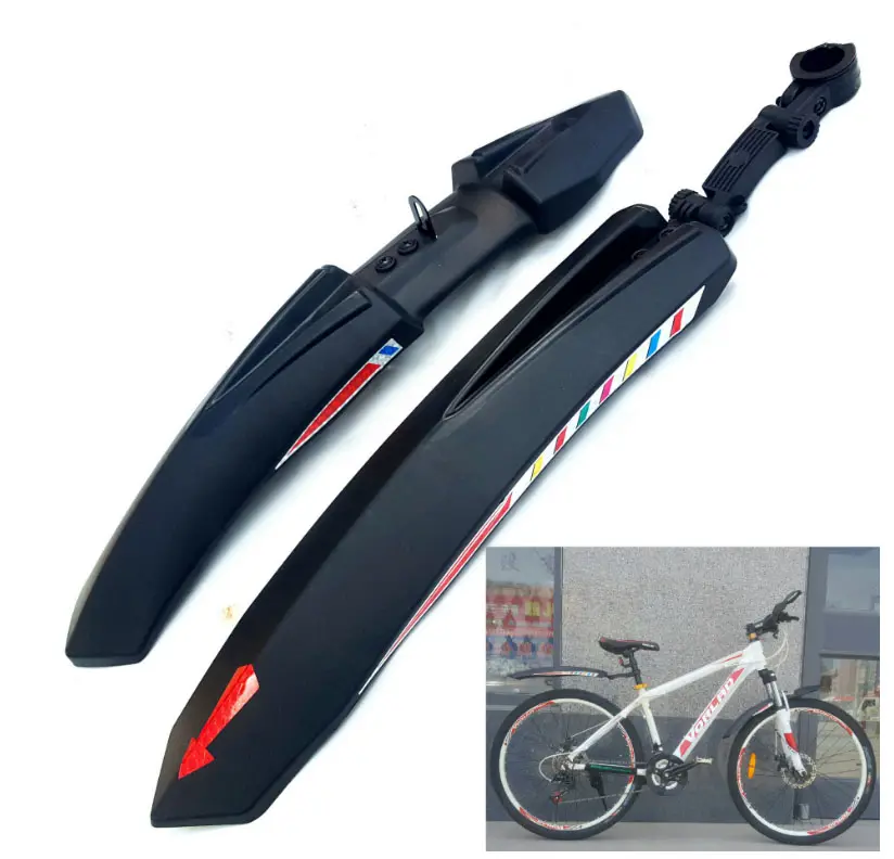 Garde boue de bicyclette en plastique ultraléger, ailes de bicyclette avant et arrière, 2 pièces