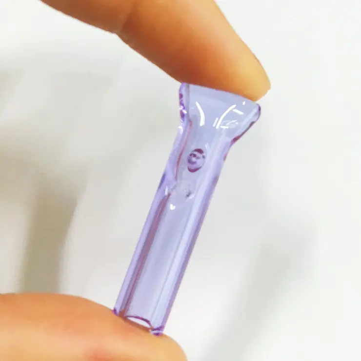 新しいスタイルのカスタマイズされたガラスチップガラスチップ紫のローリングペーパーチップ喫煙パイプ