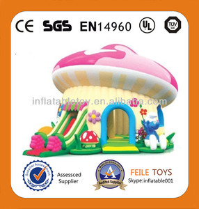 2014 alta calidad/mejor precio <span class=keywords><strong>pitufo</strong></span> castillo hinchable de salto para los niños - Product Image 1