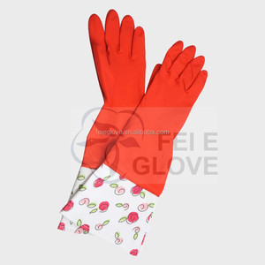 Brazalete rojo de látex del hogar a prueba de agua car wash glove empleos en malaysiar - Product Image 4