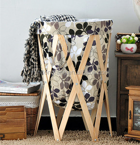 Folding <strong>Laundry</strong> <strong>Basket</strong> <strong>Wood</strong> - Product Image 5