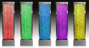 Op Maat Gemaakte Vloer Staande Indoor Led Verlichte Dansende Fontein Aquarium Scherm Waterbel Muur - Product Image 4