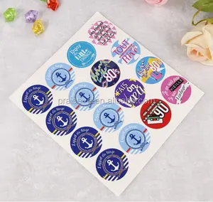 Custom Made Creative Self Adhesive Circle Laminated Paper Sticker Printing Round Logo Label Sticker