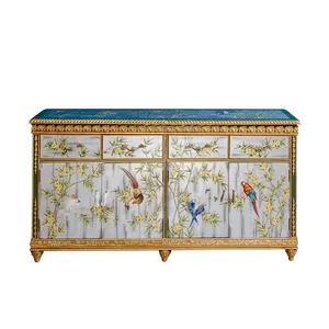 Supplier Unique Design Antique Table with Good Price Painted Carved Sideboards for Home Hot Sales Vintage Furniture China 1PCS