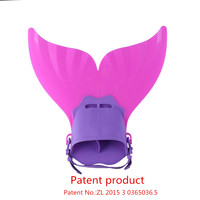 Queue de sirène en caoutchouc monopalme de queue de sirène en silicone pour enfants