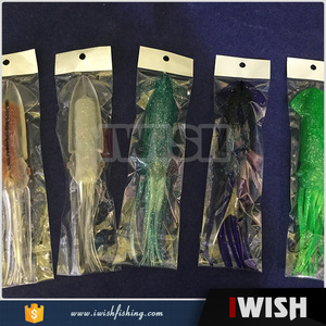 Trolling de 9 pulgadas con tubo de plástico en pesca de calamar hecho a mano del rey señuelos - Product Image 4