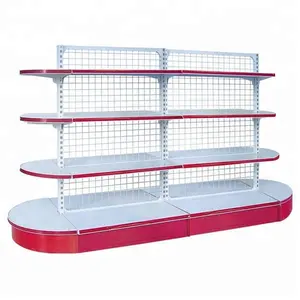 commercial good quality metallic convenience store wire gondola shelving for sale