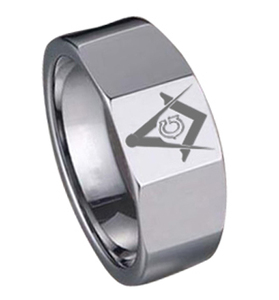 Allié express pas cher en gros argent maçonnique anneaux pour hommes - Product Image 6